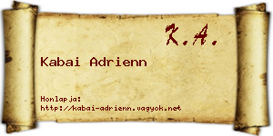 Kabai Adrienn névjegykártya